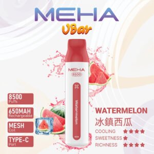 Alternative view of MEHA VBar 魅嗨小白條 8500口拋棄式電子煙 3%超滿足感 650mAh大容量 可充電發光 Mesh芯 台灣現貨