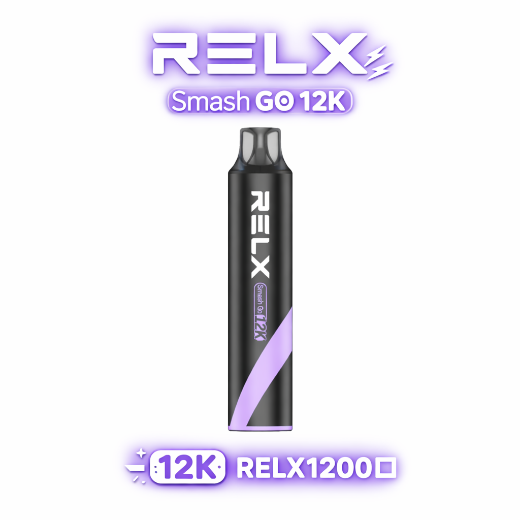 RELX Smash Go 12K 12000口拋棄式 15ml 澎湃油量 高濃度5%丁鹽滿足感 極速Type-C快充 400mAh巔峰續航拋棄式 全台現貨秒發
